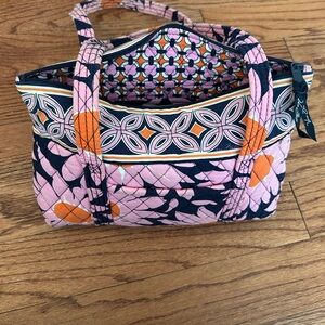 Vera Bradley Pink and Orange Quilted Tote Bag